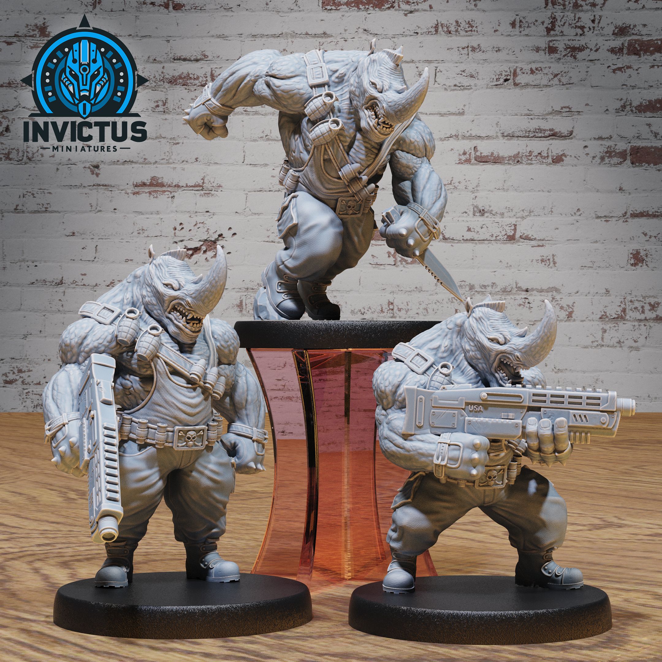 Rhino Bandit Set / Rhinocero Space Thief / Star Battle Pirate / Alien Race Raider / Horned Galactic Warrior Creature / Cosmic Wars Fighter / Steampunk Invasion Army / Cyberpunk Trooper Light Attack / Sci-Fi Encounter